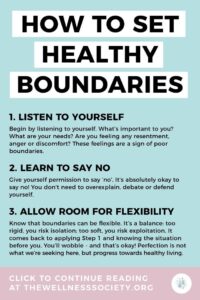 how to set healthy boundaries